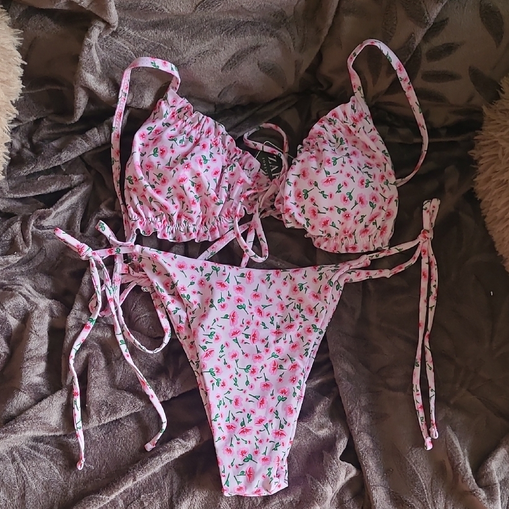 Floral Pink Bikini Set